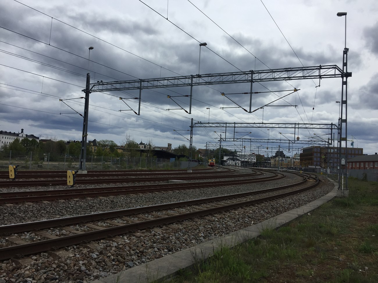 Blick auf den Bahnhof von Karlskrona 