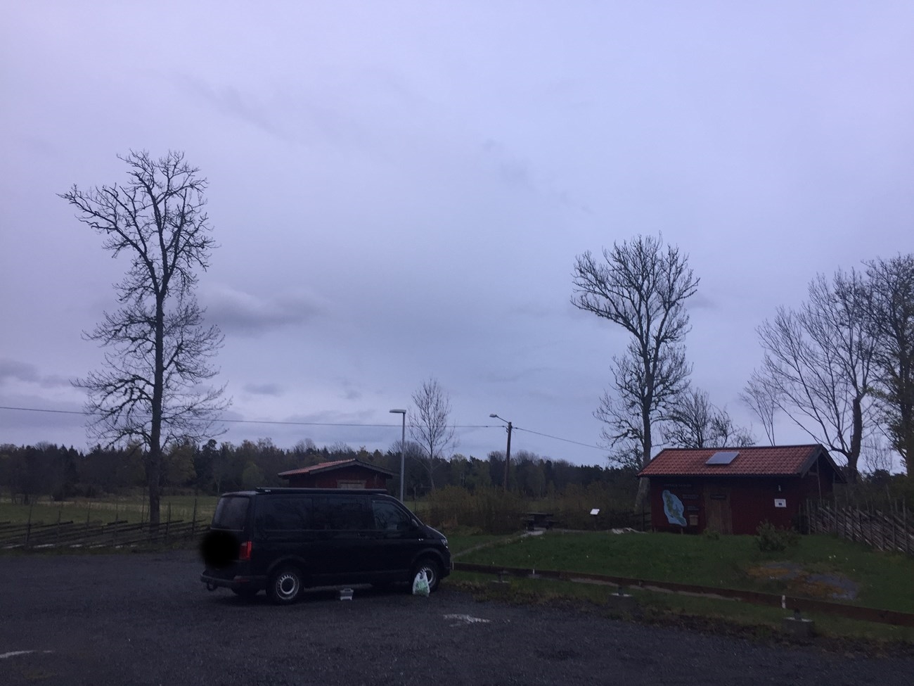 Bus in Schlaf-Park-Position auf Gräsö