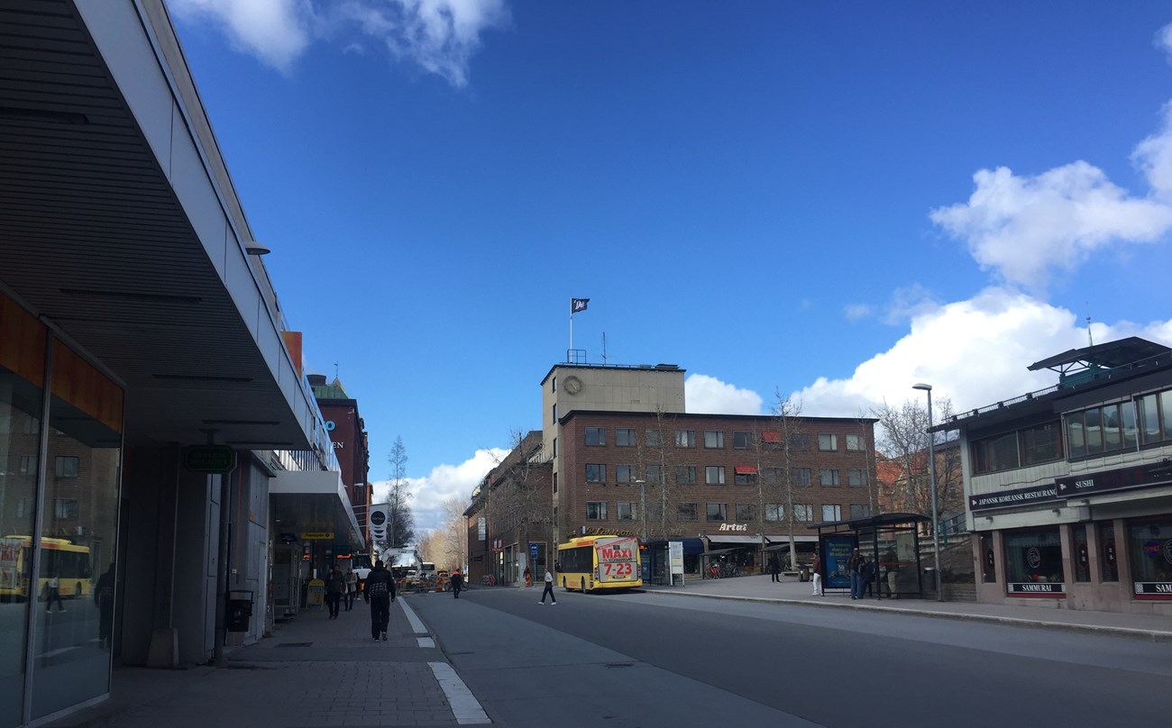 Unterwegs im Zentrum von Östersund