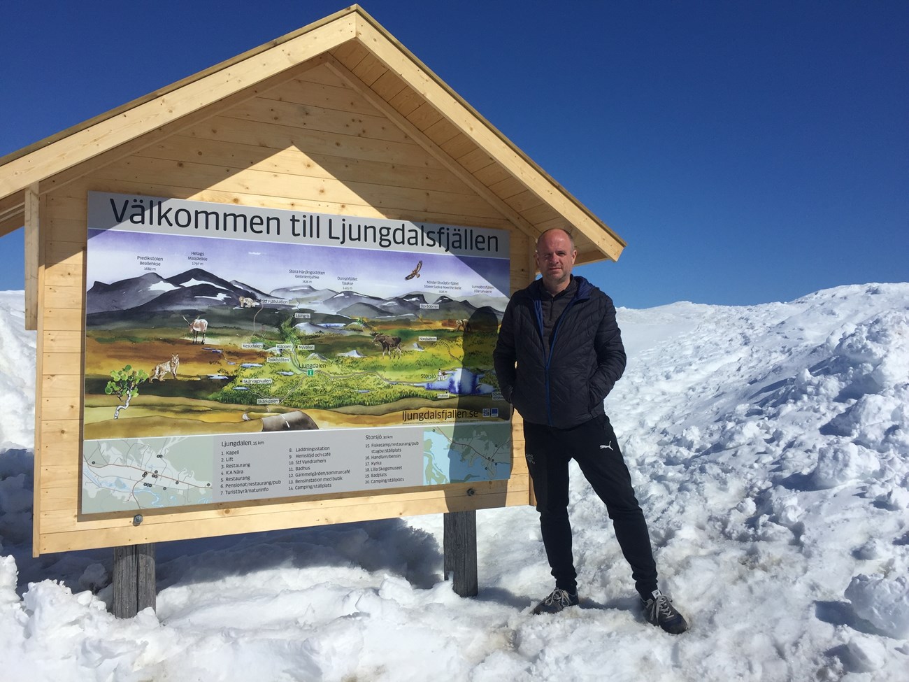 Tomasz im Ljungdalsfjällen, einem Top-Wandergebiet zur passenden Jahreszeit (oder mit Schneeschuhen, die BH und ich nicht besitzen) 
