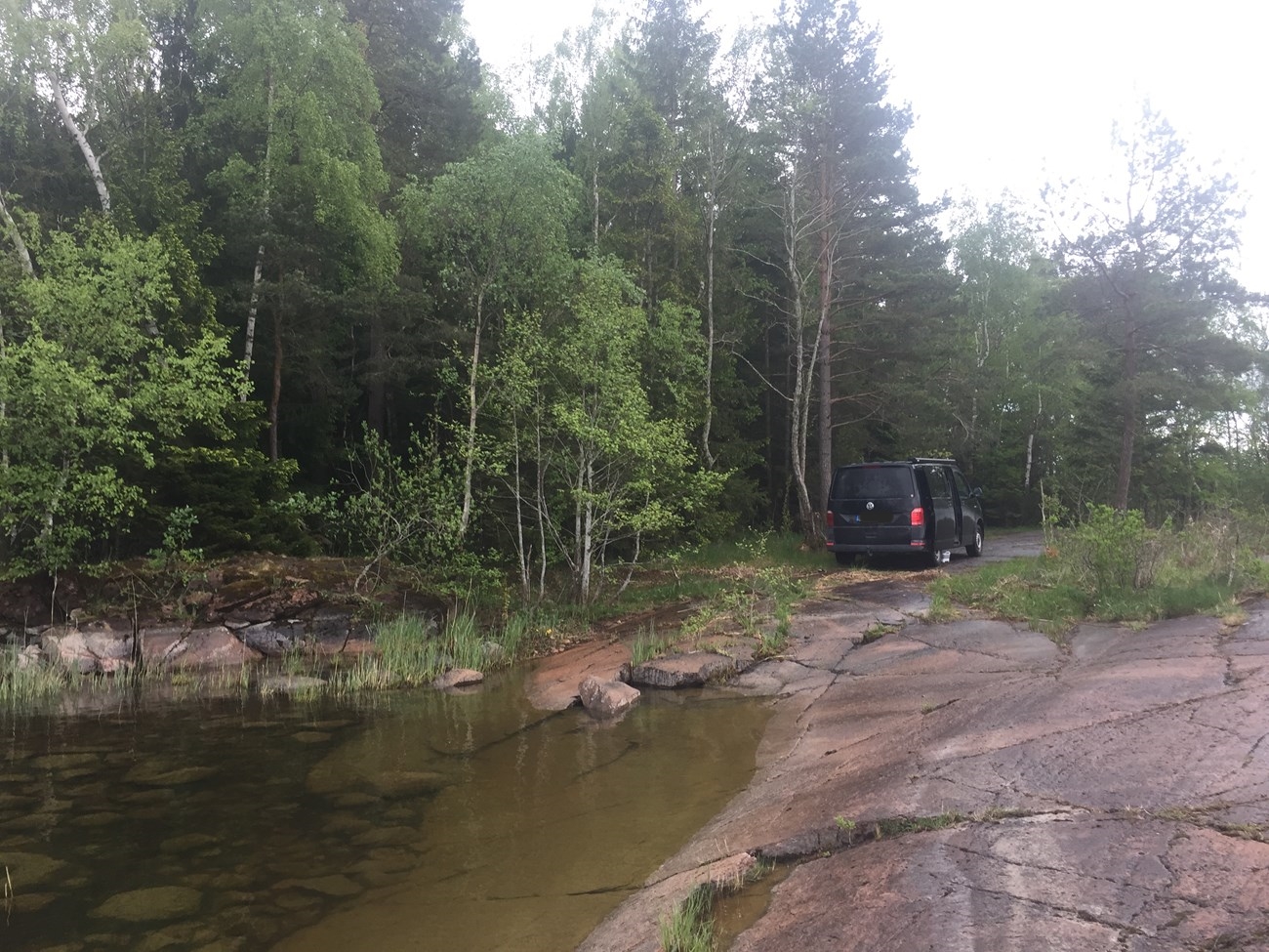 Übernachtungsplatz direkt am Vänernsee (bei Hällekis)