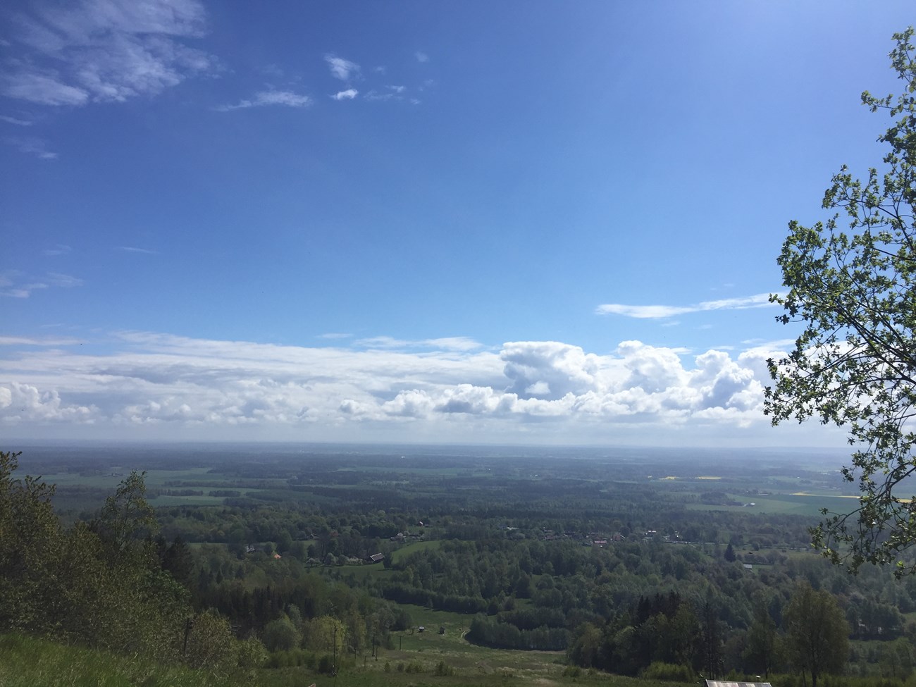 Blick landeinwärts -äh- gen Osten, vom Höhenzug à la Deister aus...