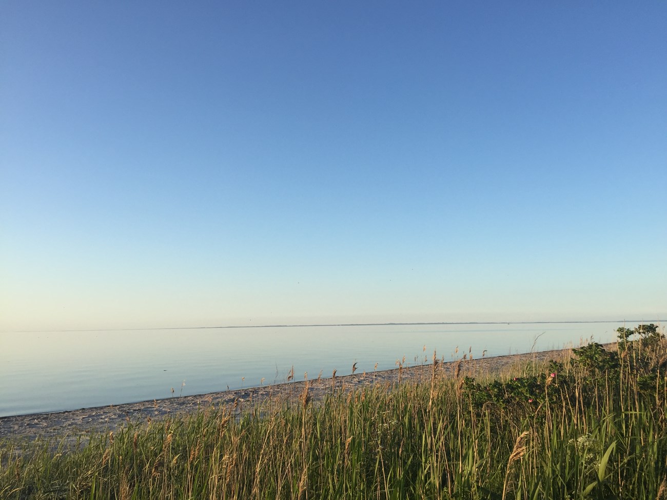 Blick auf den wunderschönen, naturbelassenen Strand beim Top-Pennplatz, dessen exakte Koordinaten ich gewiss nicht veröffentliche 